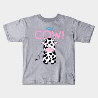 FUNNY Cow Gift Holy Cow Funny Saying Kids T-Shirt